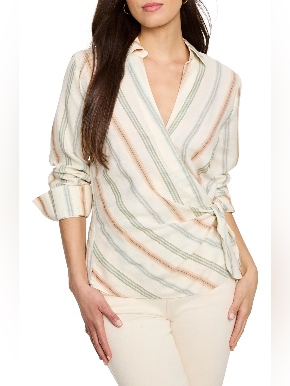 Nic + Zoe Weekly Wrap Blouse Size S